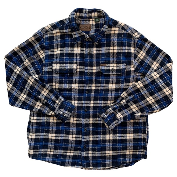 Orvis Other - Orvis The Perfect Flannel Shirt Blue Plaid Button Down